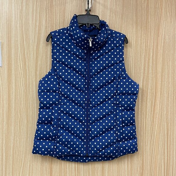 Lands' End Jackets & Blazers - Lands' End Blue Polka Dot Vest Size 2/4